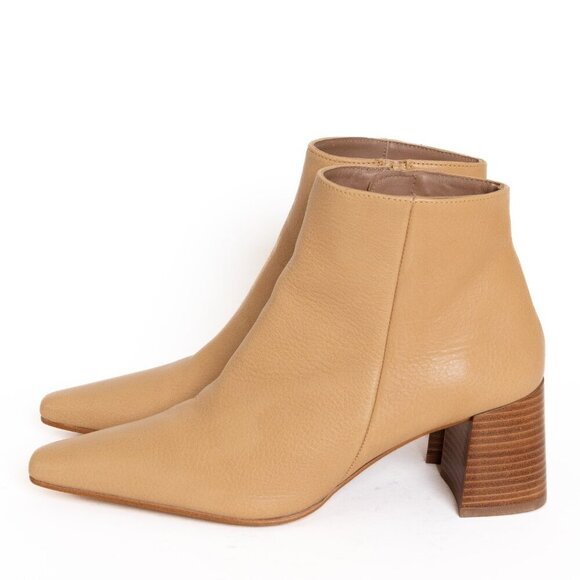 Flattered Leather Boot Cognac Cream Beige Ankle Bootie Remi EU 40 - Picture 5 of 16